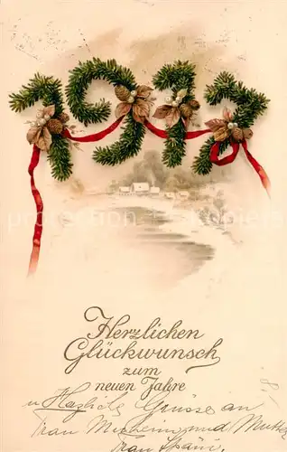 AK / Ansichtskarte  Jahreszahl Glueckwunsch 1917 