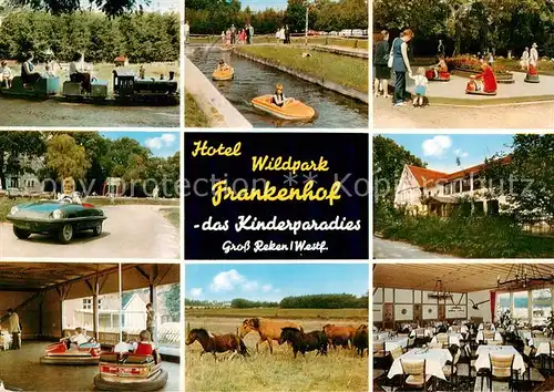 AK / Ansichtskarte 73859955 Gross-Reken Hotel Wildpark Frankenhof Kinderspielplatz Ponyreiten Gastraeume Pferdeherde Autoscooter 