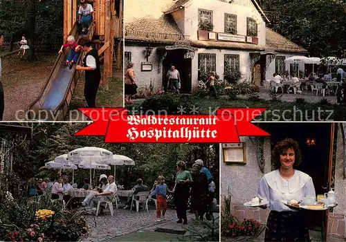 AK / Ansichtskarte  Dahlen__Sachsen Waldrestaurant Hospitalhuette Rutschbahn Terrasse  