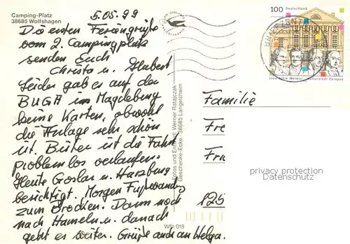 AK / Ansichtskarte  Wolfshagen_Harz Camping Gaststaette Campingplatz Dauer Stellplatz Waldbad Wolfshagen Harz