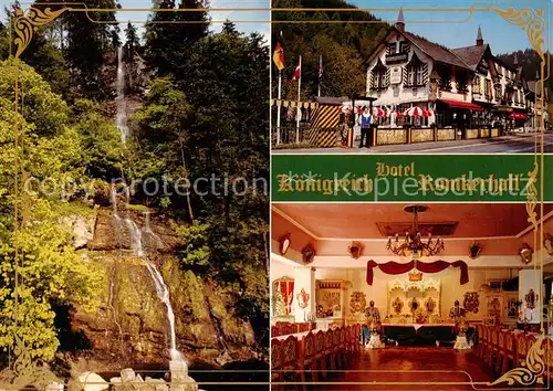 AK / Ansichtskarte  Okertal Hotel Koenigreich Romkerhall Gastraum Wasserfall Okertal