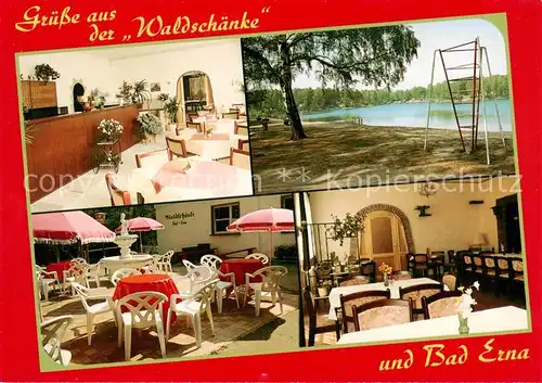 AK / Ansichtskarte 73860007 Kirchhain_Doberlug-Kirchhain Waldschaenke und Bad Erna Gastraeume Seepartie Kirchhain