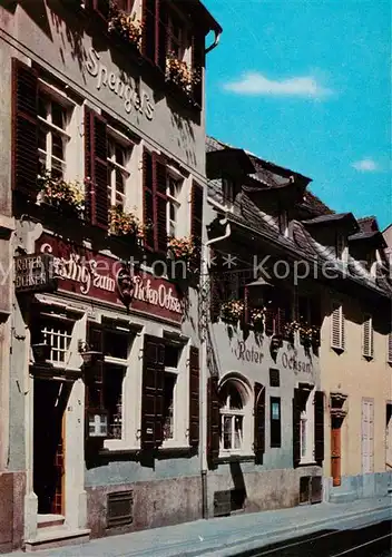 AK / Ansichtskarte  Heidelberg_Neckar Gasthof zum Roten Ochsen Heidelberg Neckar