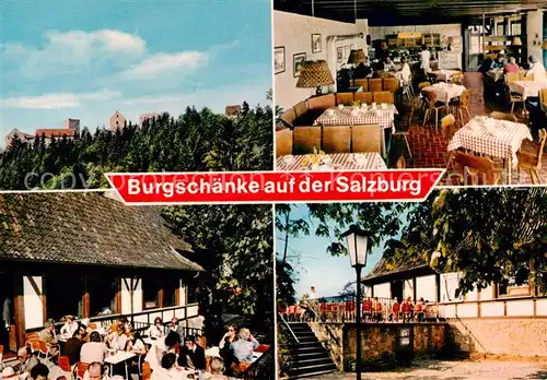 AK / Ansichtskarte  Bad_Neustadt Burgschaenke auf der Salzburg Terrasse Bad_Neustadt