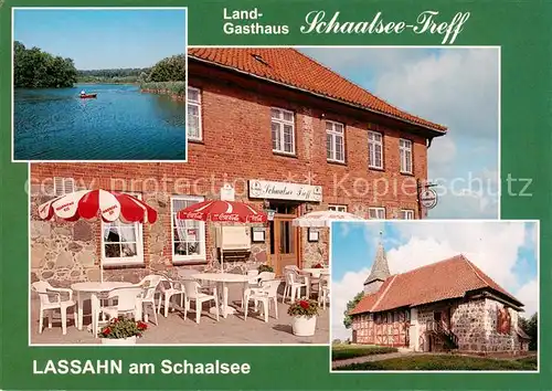 AK / Ansichtskarte 73860064 Lassahn Landgasthaus Schaalsee Treff Schaalseepartie Terrasse Lassahn