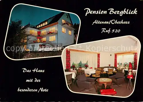 AK / Ansichtskarte  Altenau_Harz Pension Bergblick Gastraum Altenau Harz