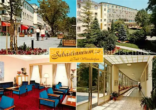 AK / Ansichtskarte  Bad_Woerishofen Kurkrankenanstalt Sebastianeum Gastraum Flur Park Bad_Woerishofen