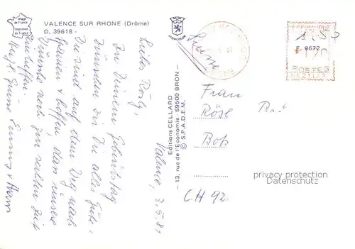 AK / Ansichtskarte  Valence_26 Pieton Ville Vue partielle 