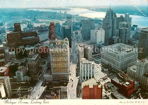 AK / Ansichtskarte  Detroit_Michigan Fliegeraufnahme Michigan Avenue 