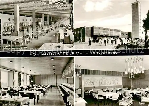 AK / Ansichtskarte  Oberwiesenthal_Erzgebirge HO Gaststaette Fichtelberghaus Selbstbedienungsrestaurant Grillrestaurant Salon Oberwiesenthal Erzgebirge