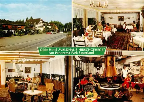 AK / Ansichtskarte 73860163 Oberhundem Hotel Waldhaus Hirschgehege Oberhundem