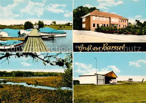AK / Ansichtskarte 73860190 Barssel Bootsanleger Landschaftspanorama Flugplatz Barssel
