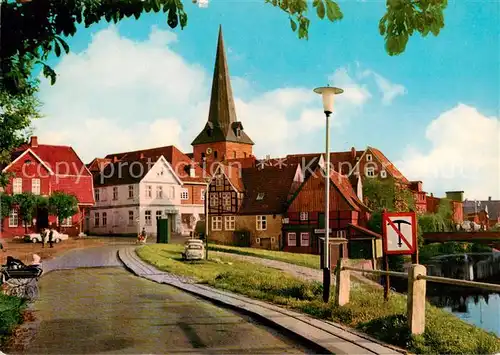 AK / Ansichtskarte  Otterndorf_Niederelbe Ortsansicht mit Kirche Otterndorf Niederelbe