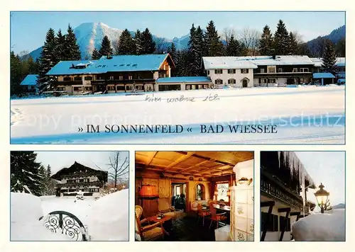 AK / Ansichtskarte  Bad_Wiessee Landhaussanatorium Im Sonnenfeld Gastraum Winteridylle Bad_Wiessee