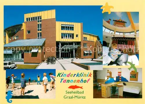 AK / Ansichtskarte 73860268 Graal-Mueritz_Ostseebad Kinderklinik Tannenhof Seeheilbad Strand Zimmer Graal-Mueritz_Ostseebad