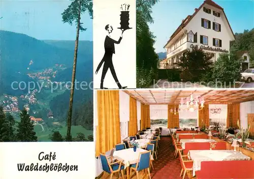 AK / Ansichtskarte 73860297 Herrenalb_Schwarzwald Cafe Waldschloesschen Gastraum Panorama 