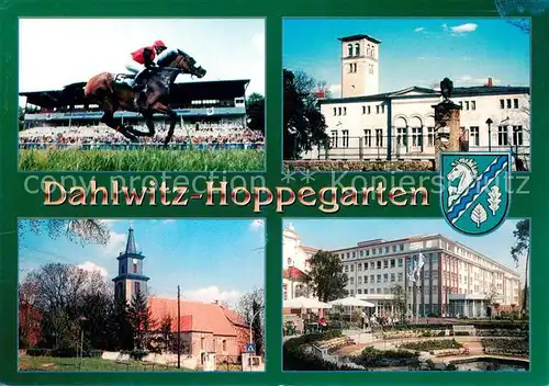 AK / Ansichtskarte 73860303 Hoppegarten Galopprennbahn Schloss Ev Dorfkirche Median Klinik Hoppegarten