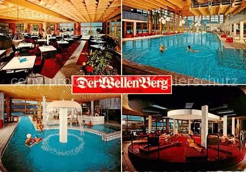 AK / Ansichtskarte  Oberammergau Alpenbad Der WellenBerg Restaurant Hallenbecken Heisssprudelbecken Solarium Oberammergau