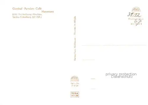 AK / Ansichtskarte Neubau_Fichtelberg Gasthof Pension Cafe Herrmann Neubau Fichtelberg