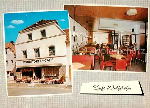 AK / Ansichtskarte Goldmuehl_Fichtelgebirge_Bad_Berneck Cafe Konditorei Wolfshoefer Gastraum 