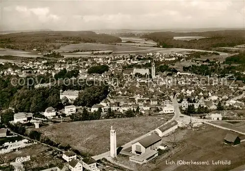 AK / Ansichtskarte Lich_Hessen Fliegeraufnahme Lich Hessen