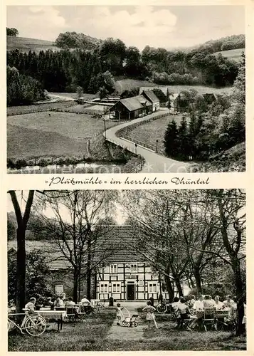 AK / Ansichtskarte Dabringhausen_Wermelskirchen Restaurant und Gartenwirtschaft Plaetzmuehle im Dhuental 
