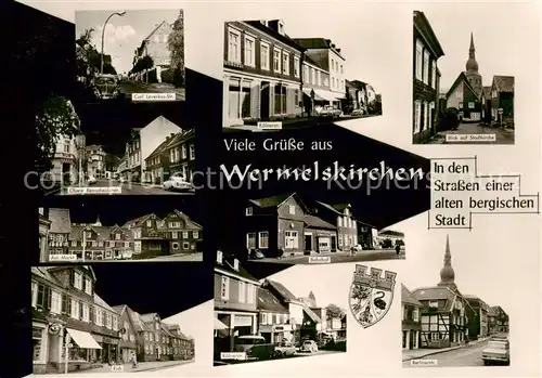 AK / Ansichtskarte Wermelskirchen In den Strassen einer alten bergischen Stadt Teilansichten Wermelskirchen