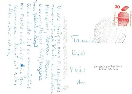 AK / Ansichtskarte Ostenfelde_Oelde Kirche Schloss Ehrenmal Schule Partie im Ort Ostenfelde_Oelde