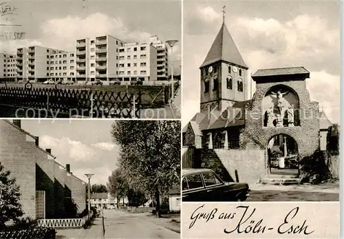 AK / Ansichtskarte Esch_Frechen Wohnsiedlung Kirche Esch Frechen