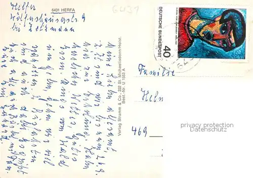 AK / Ansichtskarte Herfa Kirche Ortsansichten Herfa