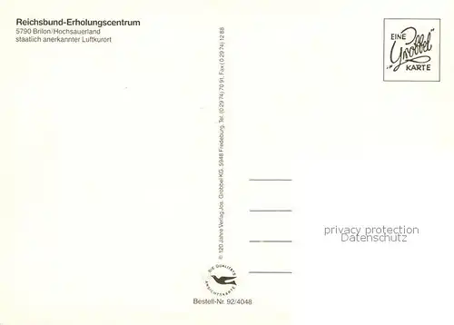 AK / Ansichtskarte Brilon Reichsbund Erholungszentrum Brilon