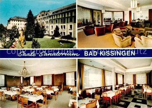 AK / Ansichtskarte Bad_Kissingen Saale Sanatorium Speise und Aufenthaltsraum Bad_Kissingen