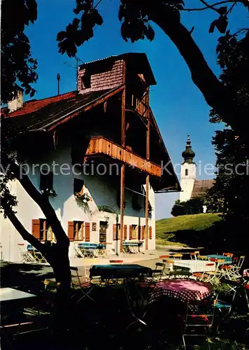 AK / Ansichtskarte Piding Gasthaus St Johannishoegl mit Kirche Piding