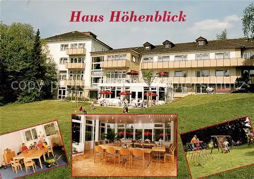 AK / Ansichtskarte Braunfels Haus Hoehenblick Terrasse Gastraeume Kinderspielplatz Braunfels