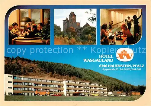 AK / Ansichtskarte Hauenstein__Pfalz Hotel Wasgauland Gaststube Burg Kegelbahn 