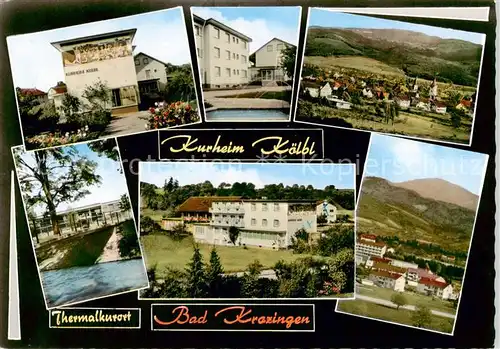 AK / Ansichtskarte Bad_Krozingen Kurheim Koelbl Panorama Teilansichten Bad_Krozingen