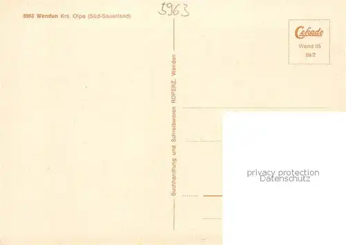 AK / Ansichtskarte Wenden_Biggetal Ortsansicht mit Kirche Wenden Biggetal