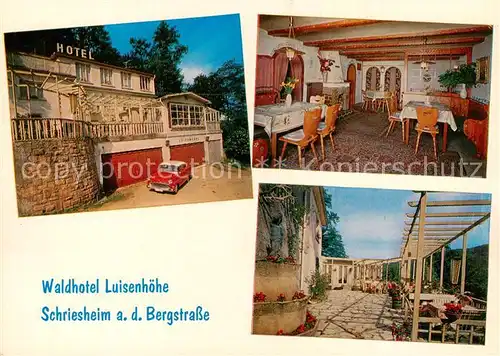 AK / Ansichtskarte Schriesheim Waldhotel Luisenhoehe Restaurant Terrasse Schriesheim