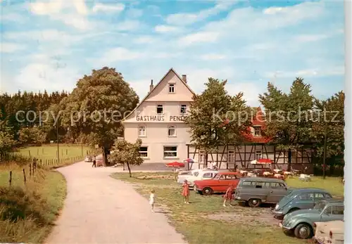 AK / Ansichtskarte Waldmichelbach Gasthaus Pension Zur schoenen Aussicht auf der Tromm Odenwald Waldmichelbach