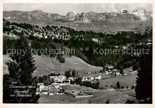 AK / Ansichtskarte Churwalden_GR Oberndorf mit Badanstalt Alpenpanorama 