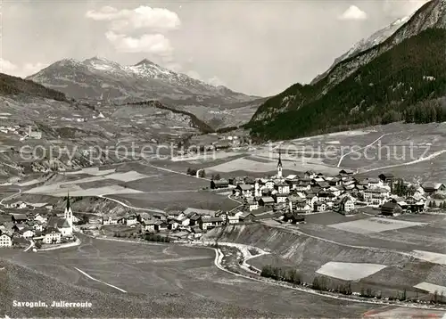 AK / Ansichtskarte Savognin_Savognino_GR Panorama Julierroute Alpen 