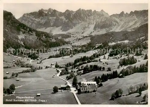 AK / Ansichtskarte Rietbad_930m_Toggenburg_SG Hotel Kurhaus Blick zum Saentis Appenzeller Alpen 