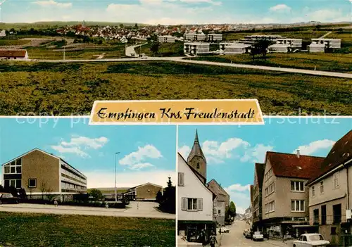 AK / Ansichtskarte Empfingen Panorama Schule Hauptstrasse Blick zur Kirche Empfingen