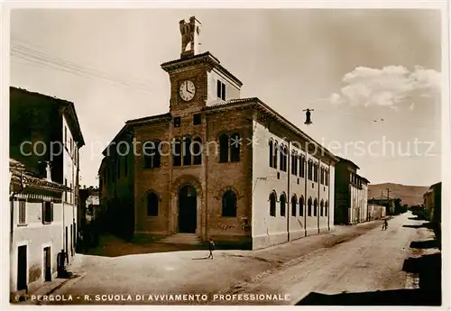 AK / Ansichtskarte Pergola_Pesaro_Marche_IT Scuola di Avviamento Professionale 