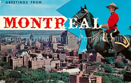 AK / Ansichtskarte Montreal_Quebec Business district from Mount Royal  Royal Canadian Mounted Police Montreal Quebec