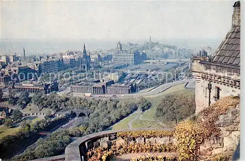 AK / Ansichtskarte Edinburgh__Scotland_UK Panoramic view Edinburgh Castle 