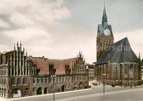 AK / Ansichtskarte Hannover Marktkirche und Altes Rathaus Hannover