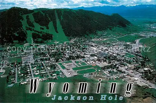 AK / Ansichtskarte Jackson_Hole_Wyoming_USA Fliegeraufnahme 