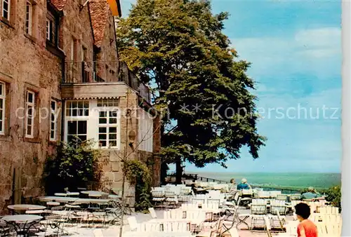 AK / Ansichtskarte Kropsburg Burghotel Kropsburg Terrasse Kropsburg