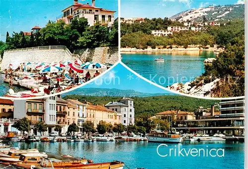 AK / Ansichtskarte Crikvenica_Croatia Strand Hafen Panorama 